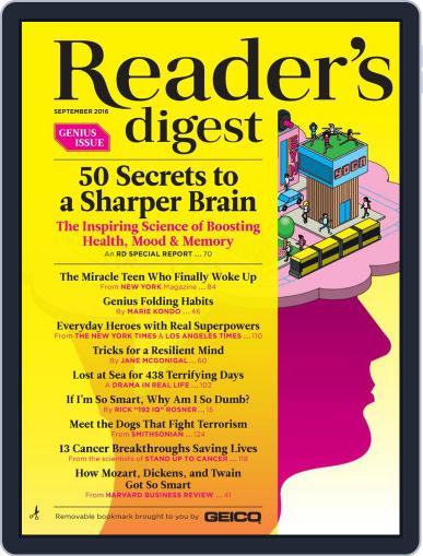 Reader's Digest September 1st, 2016 Digital Back Issue Cover