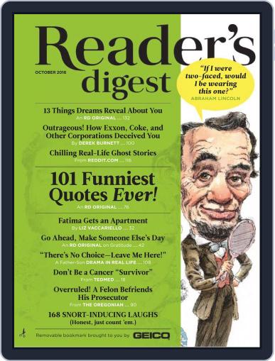 Reader's Digest October 1st, 2016 Digital Back Issue Cover