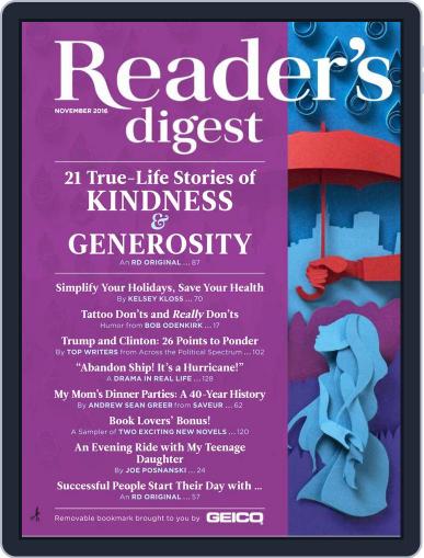 Reader's Digest November 1st, 2016 Digital Back Issue Cover