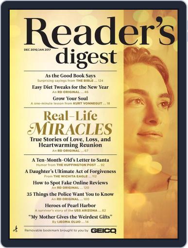 Reader's Digest December 1st, 2016 Digital Back Issue Cover