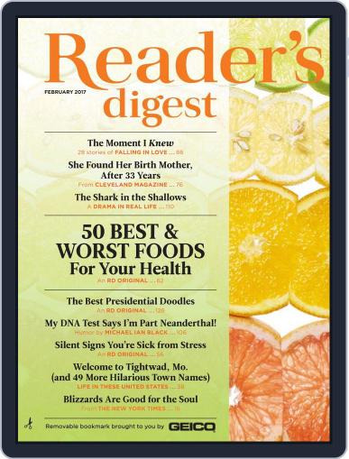 Reader's Digest February 1st, 2017 Digital Back Issue Cover
