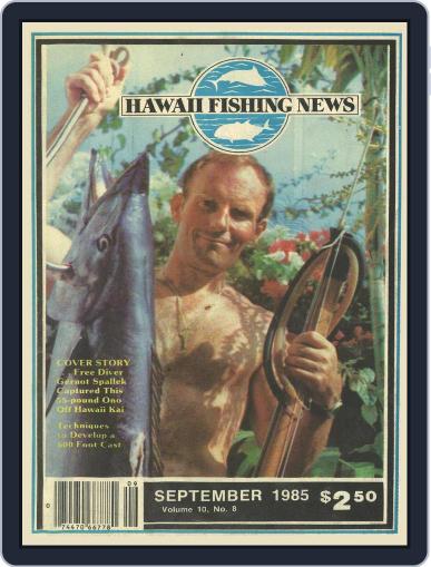 Hawaii Fishing News September 1st, 1985 Digital Back Issue Cover