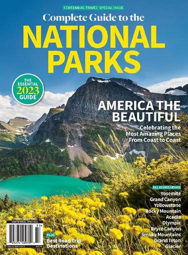 Complete Guide to the National Parks - America The Beautiful 2023 May 1st, 2023 Digital Back Issue Cover