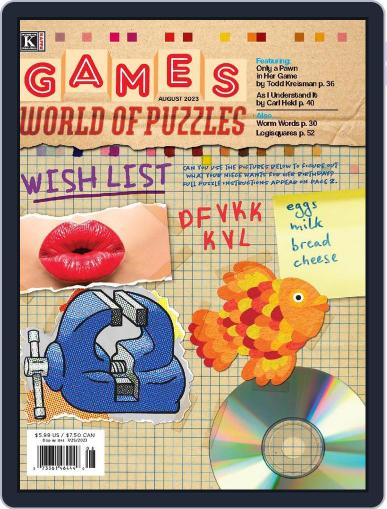 Games World of Puzzles August 1st, 2023 Digital Back Issue Cover
