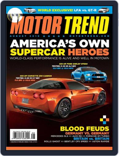 MotorTrend August 1st, 2010 Digital Back Issue Cover