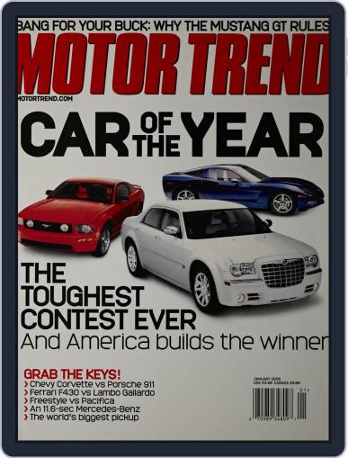 MotorTrend January 1st, 2005 Digital Back Issue Cover