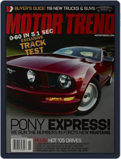 MotorTrend November 1st, 2004 Digital Back Issue Cover