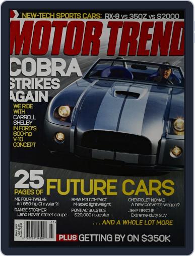 MotorTrend March 1st, 2004 Digital Back Issue Cover