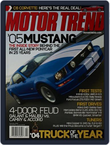 MotorTrend February 1st, 2004 Digital Back Issue Cover