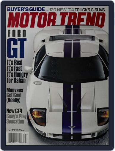 MotorTrend November 1st, 2003 Digital Back Issue Cover