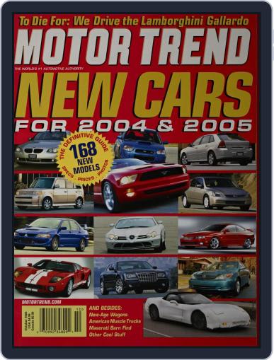 MotorTrend October 1st, 2003 Digital Back Issue Cover