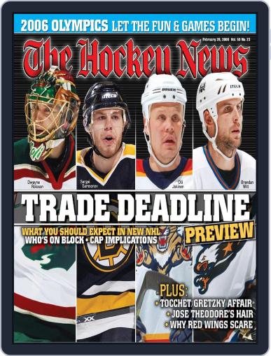 The Hockey News February 28th, 2006 Digital Back Issue Cover