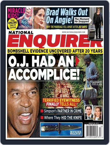 National Enquirer March 20th, 2015 Digital Back Issue Cover