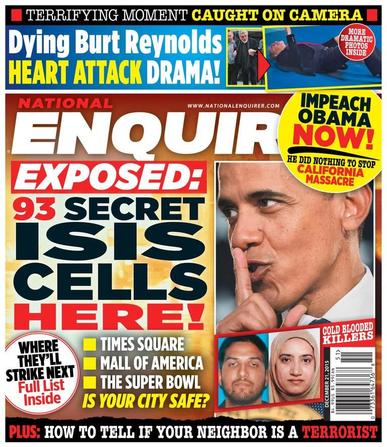 National Enquirer December 11th, 2015 Digital Back Issue Cover