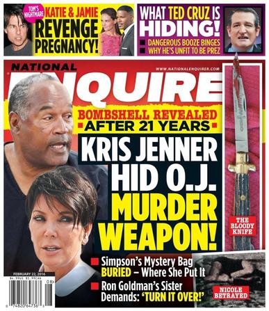 National Enquirer February 12th, 2016 Digital Back Issue Cover