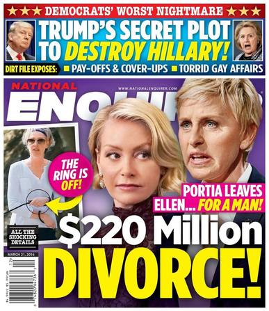 National Enquirer March 11th, 2016 Digital Back Issue Cover