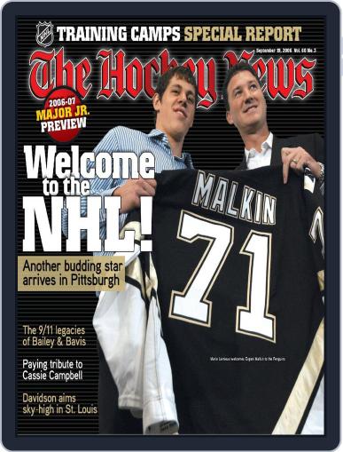 The Hockey News September 19th, 2006 Digital Back Issue Cover