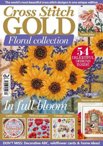 Cross Stitch Gold Florals June 28th, 2023 Digital Back Issue Cover