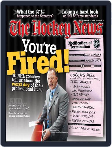The Hockey News November 28th, 2006 Digital Back Issue Cover