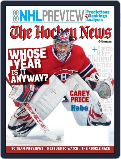 The Hockey News September 30th, 2008 Digital Back Issue Cover
