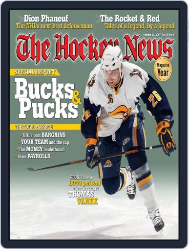 The Hockey News October 23rd, 2007 Digital Back Issue Cover