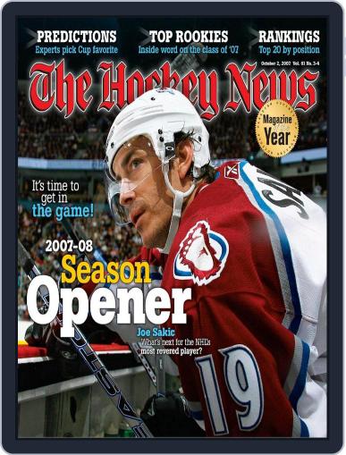 The Hockey News October 2nd, 2007 Digital Back Issue Cover