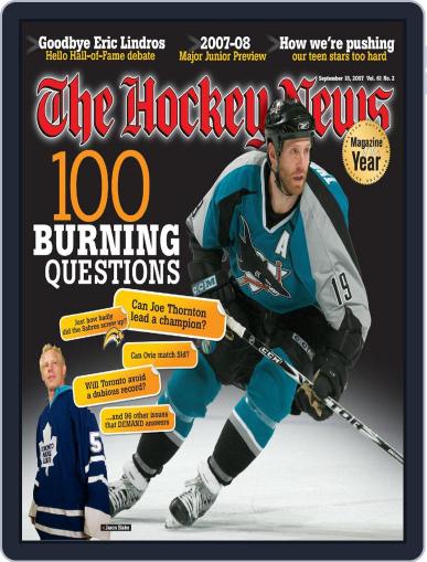 The Hockey News September 18th, 2007 Digital Back Issue Cover