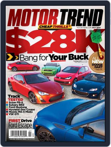 MotorTrend July 1st, 2012 Digital Back Issue Cover