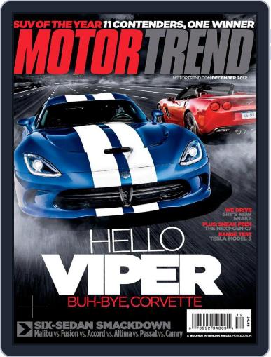 MotorTrend December 1st, 2012 Digital Back Issue Cover