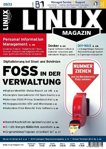 Linux Magazin germany August 3rd, 2023 Digital Back Issue Cover