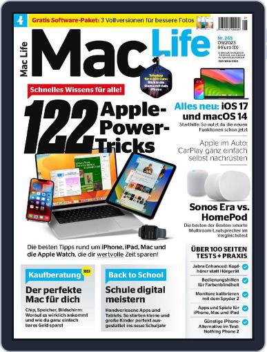 MacLife Germany September 1st, 2023 Digital Back Issue Cover