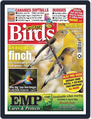 Cage & Aviary Birds August 9th, 2023 Digital Back Issue Cover