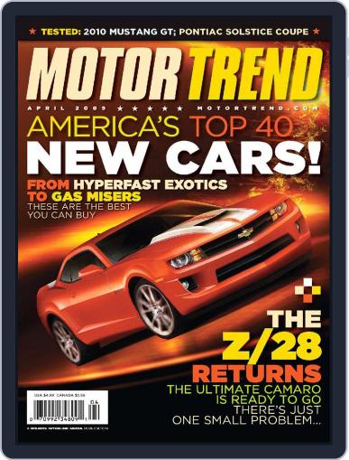 MotorTrend April 1st, 2009 Digital Back Issue Cover