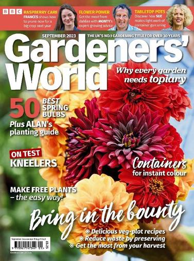 BBC Gardeners' World September 1st, 2023 Digital Back Issue Cover