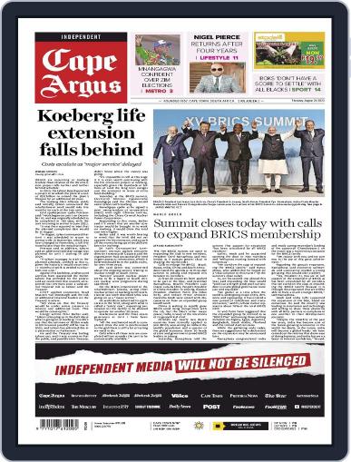Cape Argus August 24th, 2023 Digital Back Issue Cover