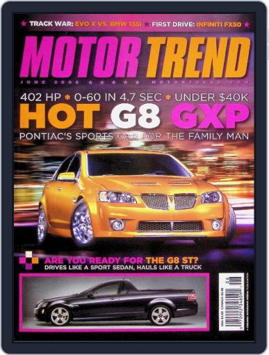 MotorTrend June 1st, 2008 Digital Back Issue Cover