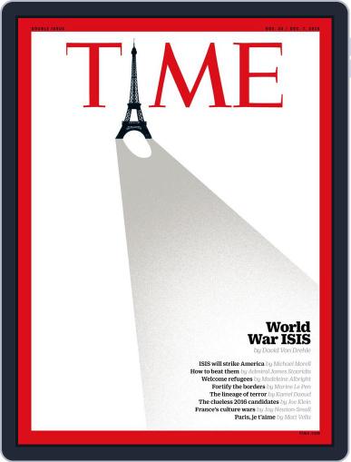 Time November 20th, 2015 Digital Back Issue Cover
