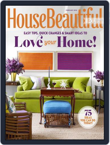 House Beautiful February 1st, 2016 Digital Back Issue Cover