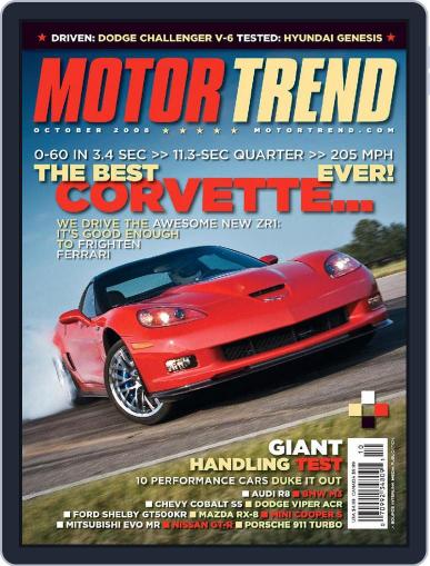 MotorTrend October 1st, 2008 Digital Back Issue Cover