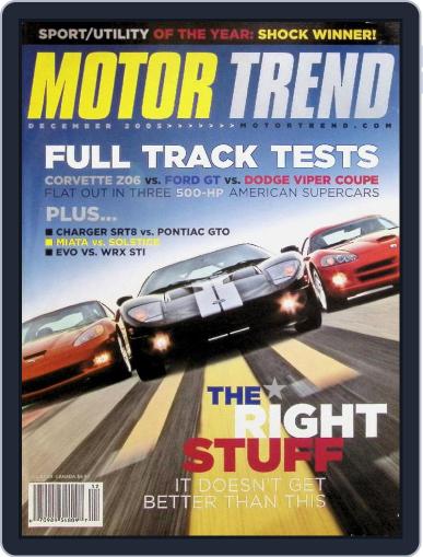 MotorTrend December 1st, 2005 Digital Back Issue Cover