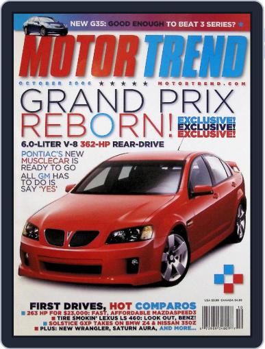 MotorTrend October 1st, 2006 Digital Back Issue Cover