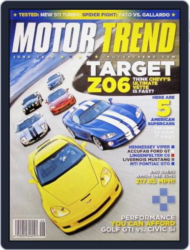 MotorTrend June 1st, 2006 Digital Back Issue Cover