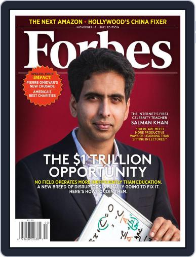 Forbes November 19th, 2012 Digital Back Issue Cover