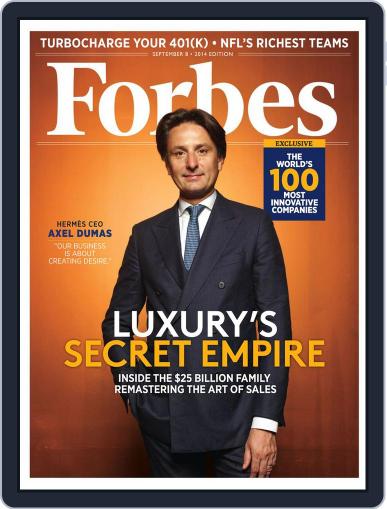 Forbes September 8th, 2014 Digital Back Issue Cover