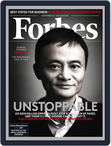 Forbes November 23rd, 2015 Digital Back Issue Cover