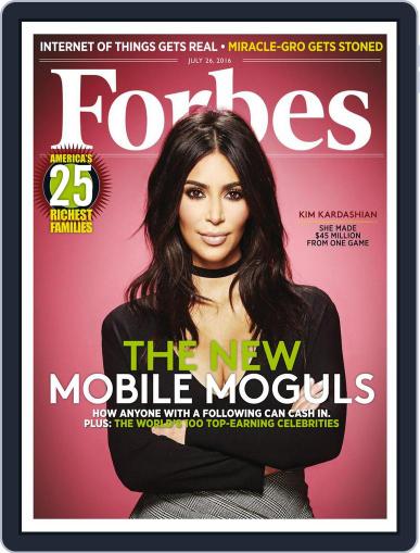 Forbes July 26th, 2016 Digital Back Issue Cover