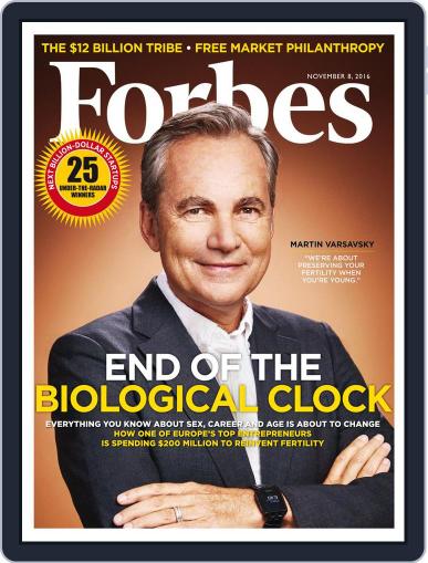 Forbes November 8th, 2016 Digital Back Issue Cover