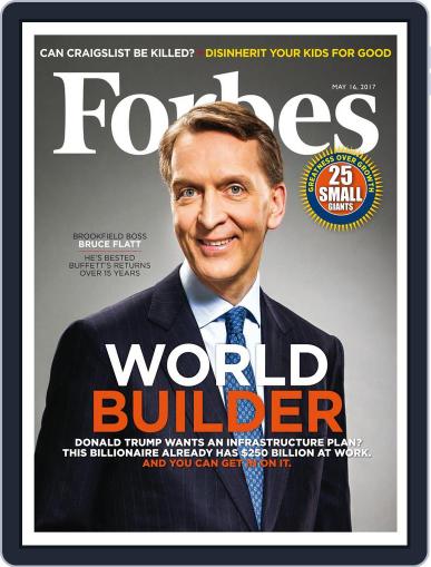 Forbes May 16th, 2017 Digital Back Issue Cover