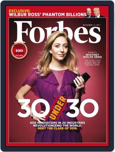 Forbes December 12th, 2017 Digital Back Issue Cover