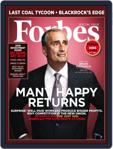 Forbes December 26th, 2017 Digital Back Issue Cover